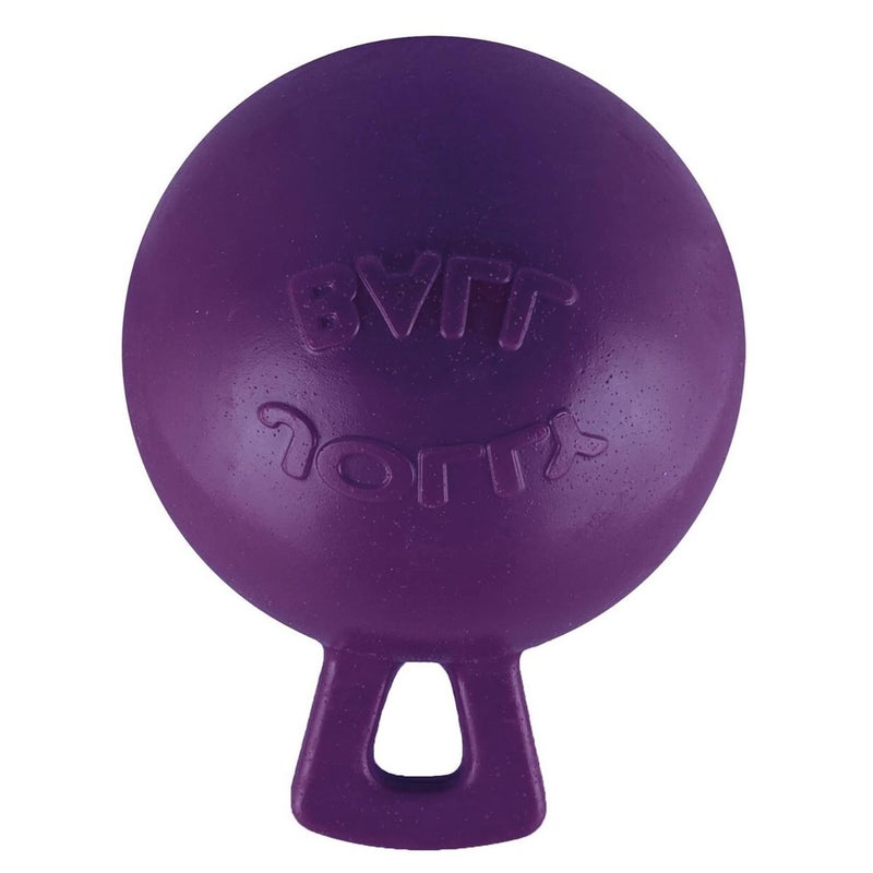 Jolly Pets Tug-n-Toss Heavy Duty Dog Toy Ball with Handle, 4.5 Inches/Small, Orange - Image 2